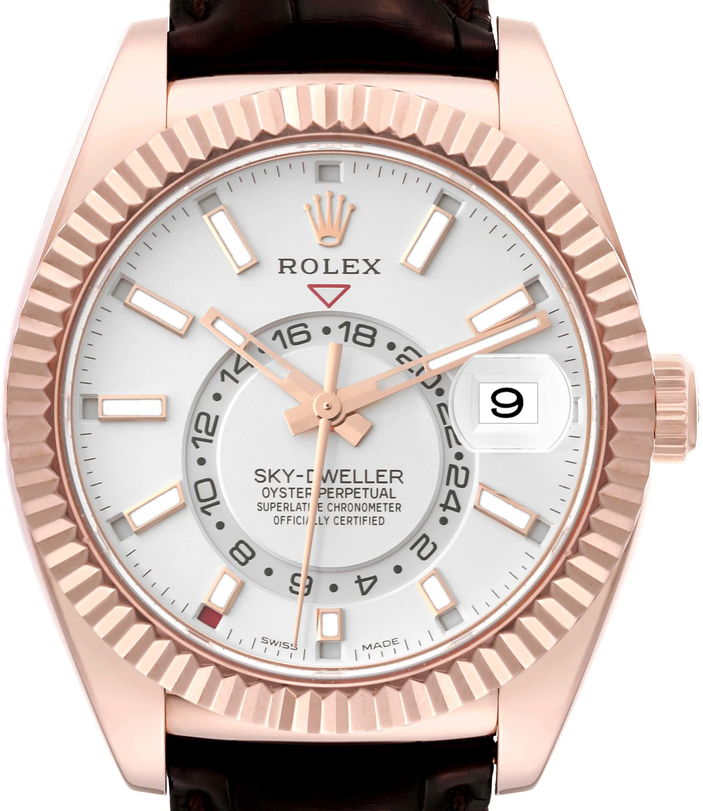 Rolex Sky-Dweller 326135 42mm Rose gold Silver