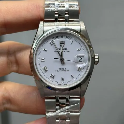 Tudor Prince Date 76200 36mm Stainless steel White