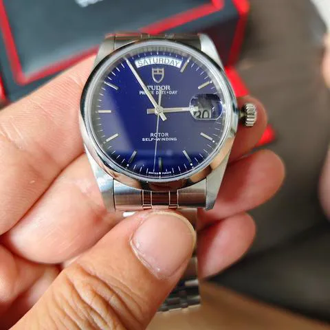 Tudor Prince Date-Day 76200 36mm Stainless steel Blue 5