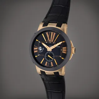 Ulysse Nardin Executive Dual Time 246-00 Rose gold Black