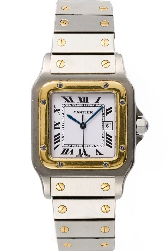 Cartier Santos Galbée 2961 32mm Stainless steel and yellow gold White