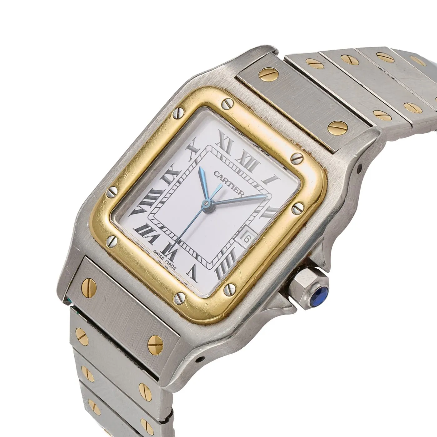 Cartier Santos Galbée 2961 32mm Stainless steel and yellow gold White 1