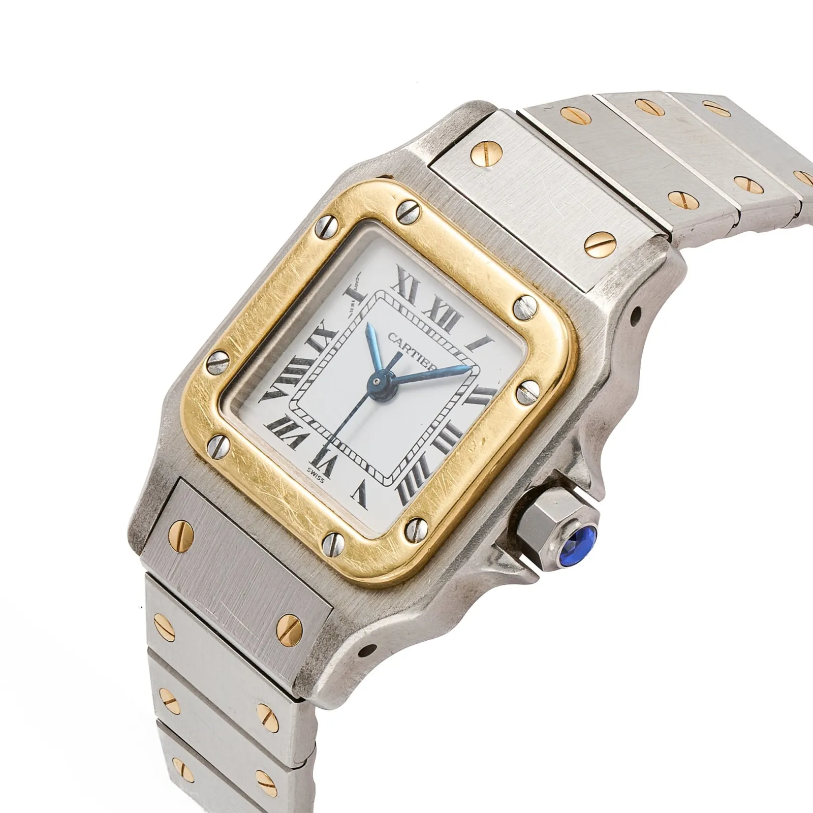 Cartier Santos 1170902 26mm Yellow gold and stainless steel White 1