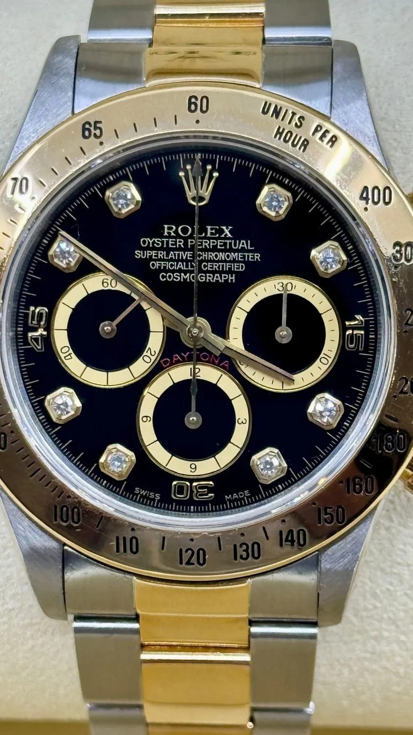 Rolex Daytona 16523 40mm Yellow gold and stainless steel Black