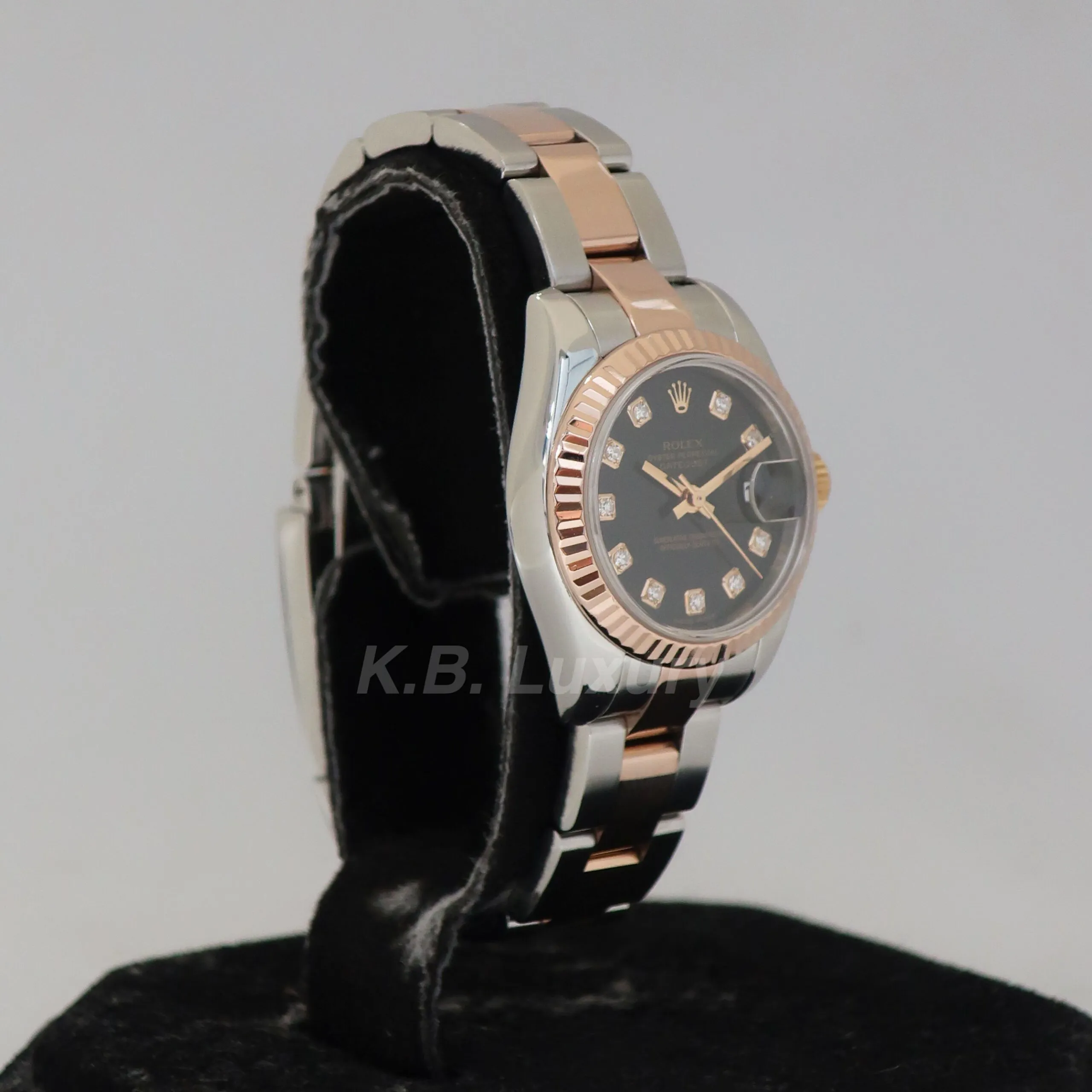 Rolex Lady-Datejust 179171 26mm Rose gold and Stainless steel Black 2