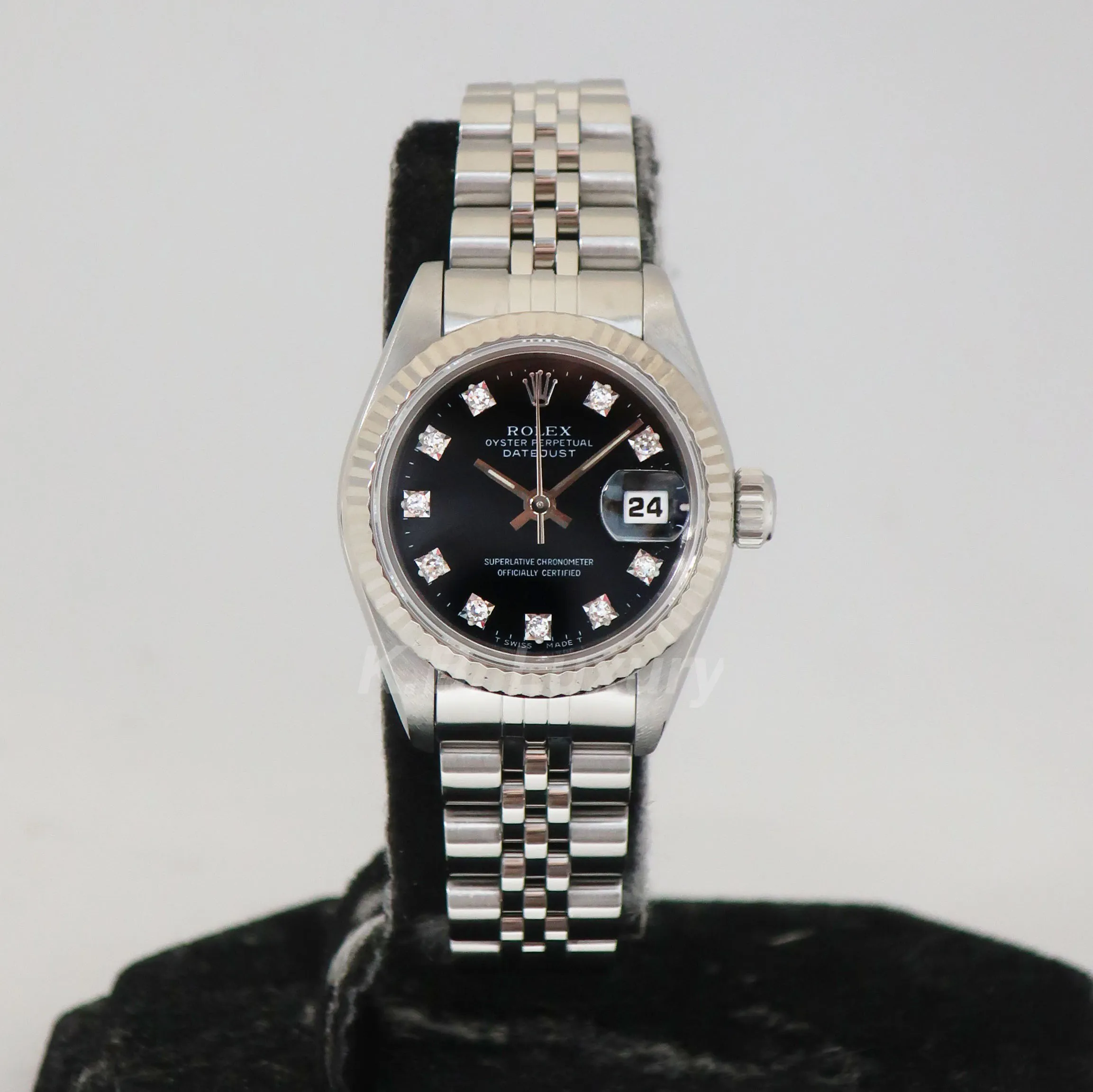 Rolex Lady-Datejust 69174 26mm Stainless steel Black