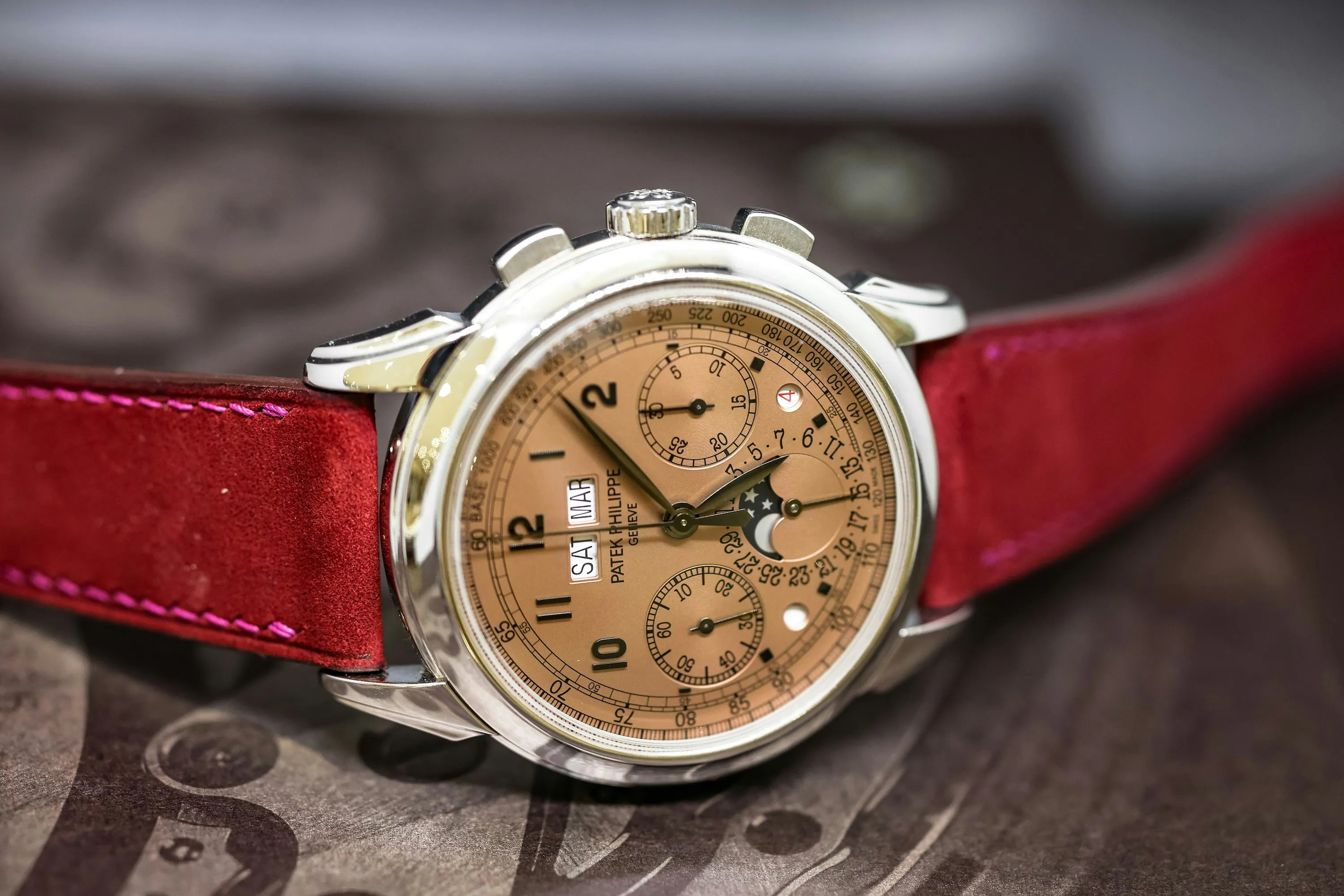 Patek Philippe Perpetual Calendar Chronograph 5270P 41mm Platinum Salmon 6