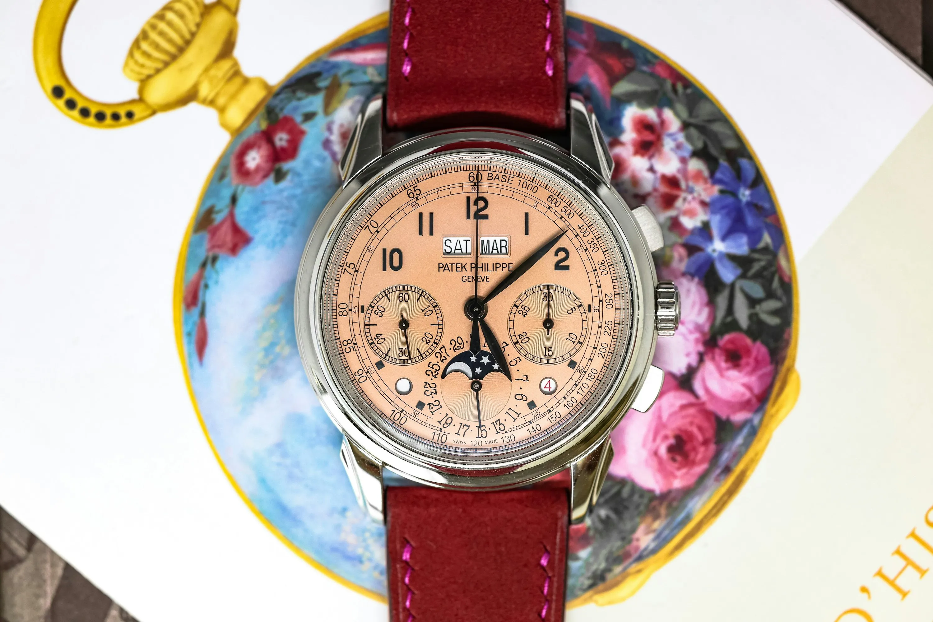 Patek Philippe Perpetual Calendar Chronograph 5270P 41mm Platinum Salmon 10