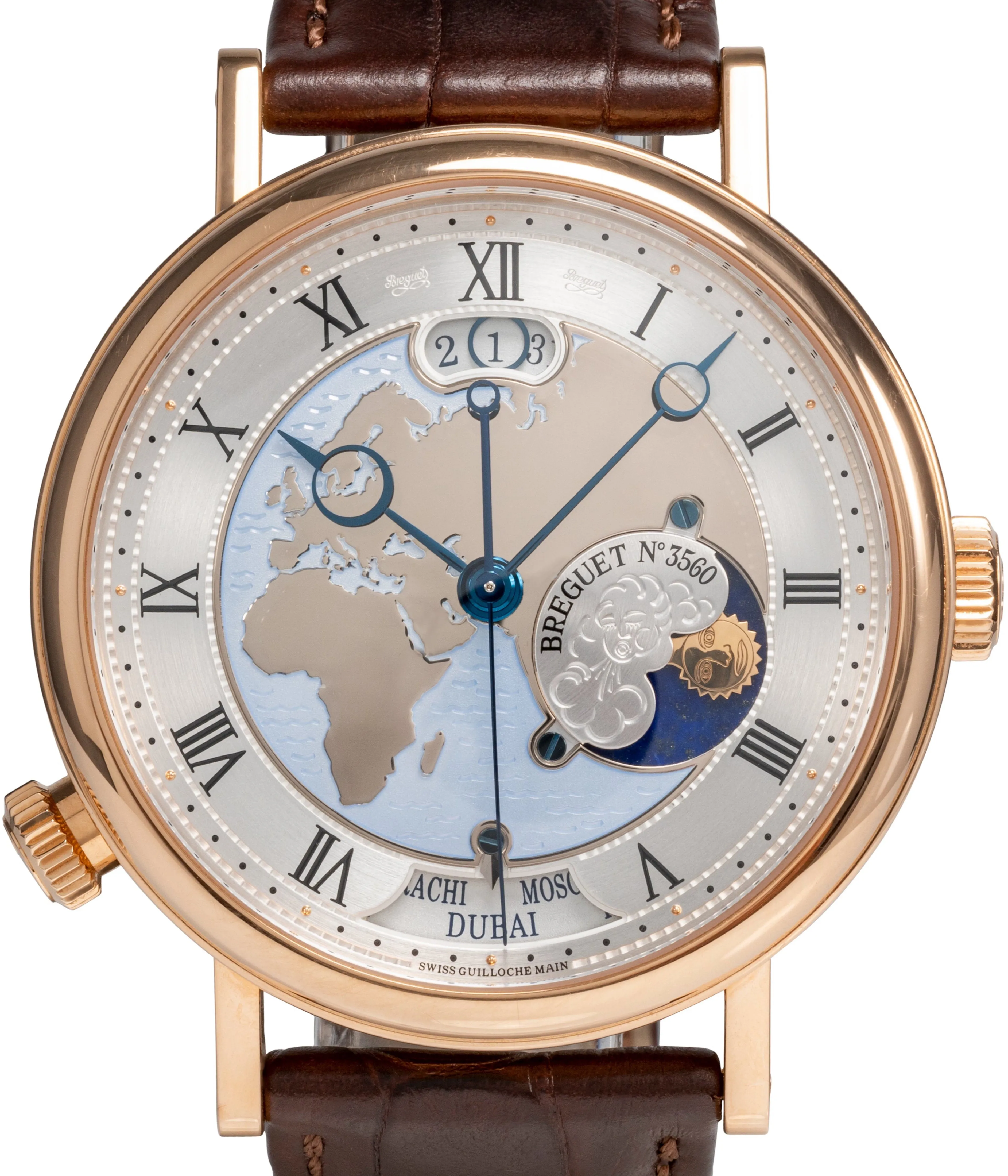 Breguet Classique 5717br/eu/9zu 44mm Rose gold Blue and Silver and Artistic dial