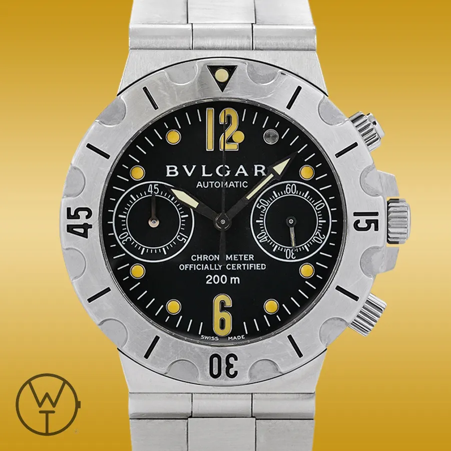 Bulgari SCB38S 38mm Stainless steel Black