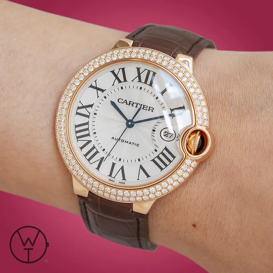 Cartier Ballon Bleu 2999 42mm Rose gold Silver 1