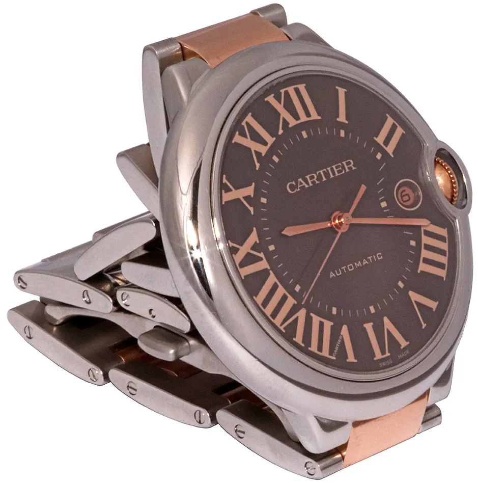 Cartier Ballon Bleu W6920032 42mm Rose gold and Stainless steel Brown 4