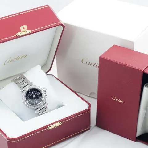 Cartier Pasha C 2324 35.5mm Stainless steel Black 14