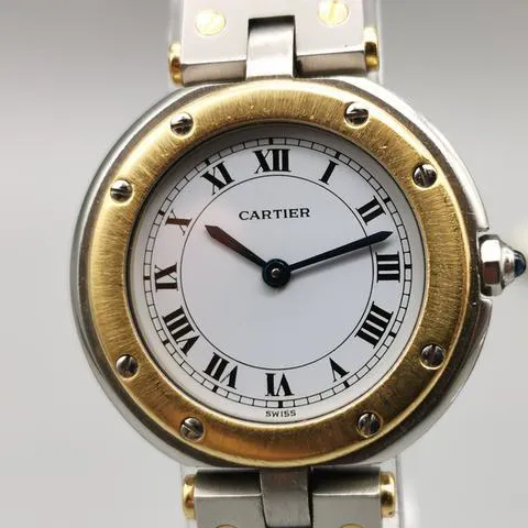 Cartier Santos 8191 27mm Yellow gold and Stainless steel White