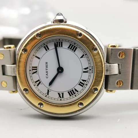 Cartier Santos 8191 27mm Yellow gold and Stainless steel White 9