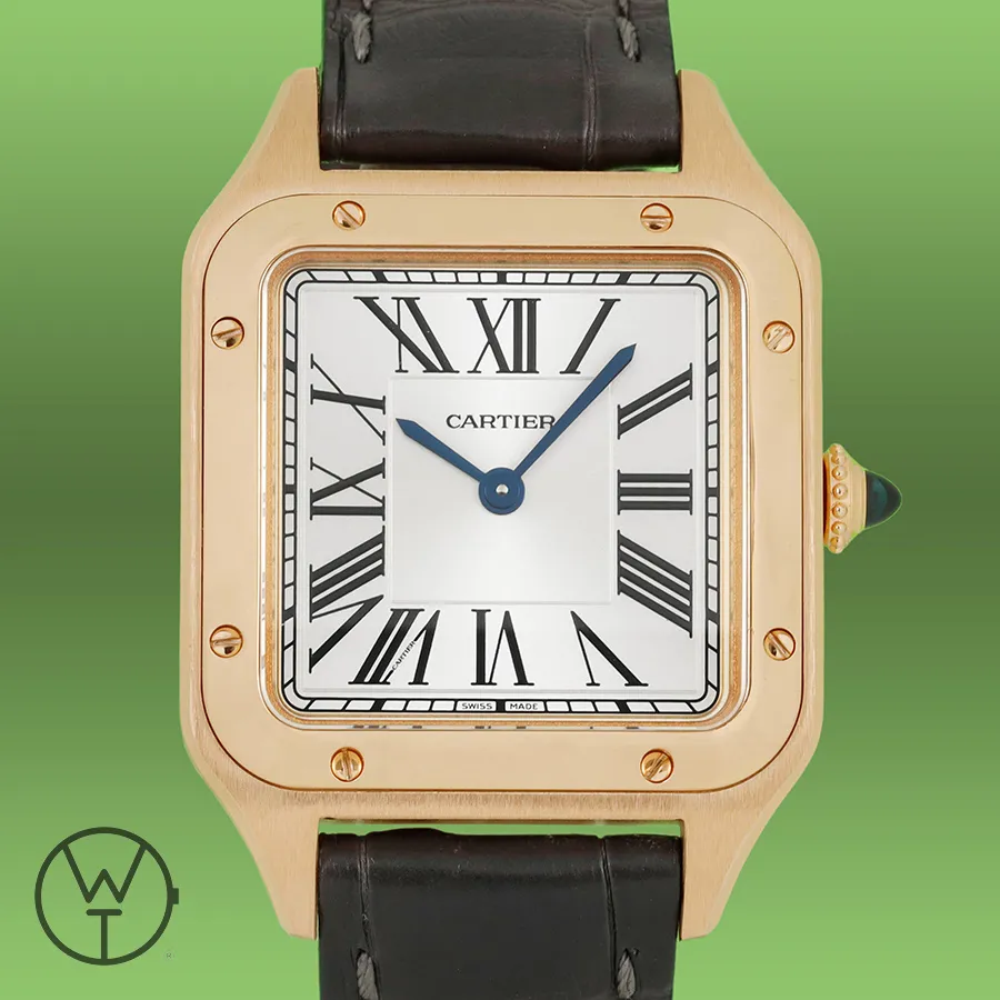 Cartier Santos Dumont WGSA0022 27.5mm Rose gold Silver