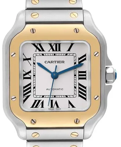 Cartier Santos W2SA0007 35mm Yellow gold and Stainless steel Silver