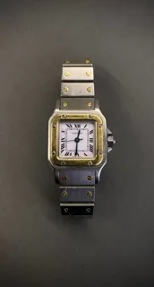 Cartier Santos Dumont Yellow gold and Stainless steel White