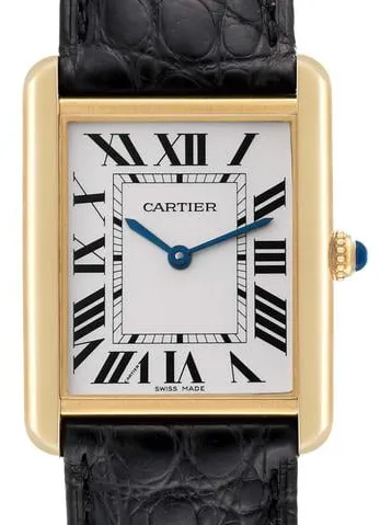 Cartier Tank Solo W1018855. 34mm Yellow gold Silver