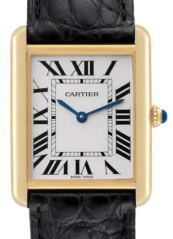 Cartier Tank Solo W1018855. 34mm Yellow gold Silver 1