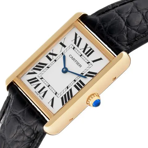 Cartier Tank Solo W1018855. 34mm Yellow gold Silver 2