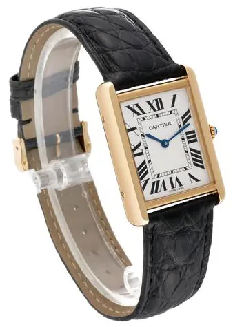 Cartier Tank Solo W1018855. 34mm Yellow gold Silver 7