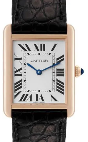 Cartier Tank Solo W5200025 34mm Rose gold Silver