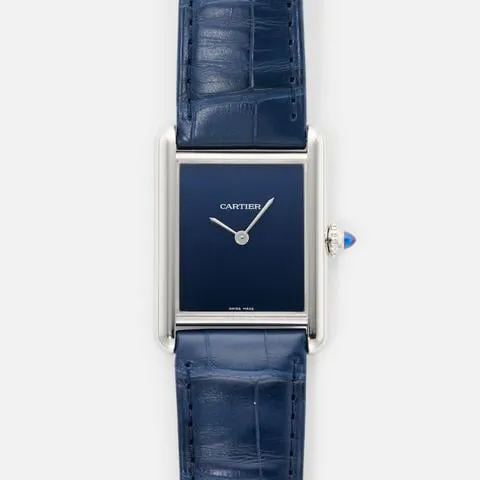 Cartier Tank WSTA0055 25mm Stainless steel Blue