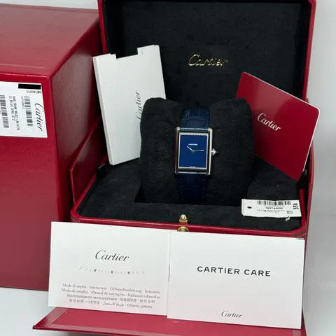 Cartier Tank WSTA0055 25.5mm Stainless steel Blue