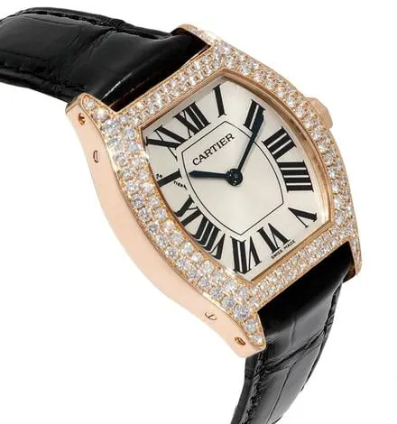 Cartier Tortue WA503751 28mm Rose gold Silver