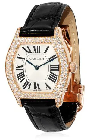 Cartier Tortue WA503751 28mm Rose gold Silver 4