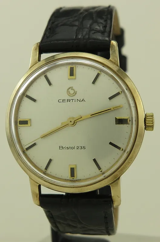 Certina 35mm Yellow gold Silver