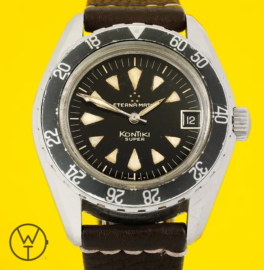 Eterna Kontiki 130FTP-1 38mm Stainless steel Black