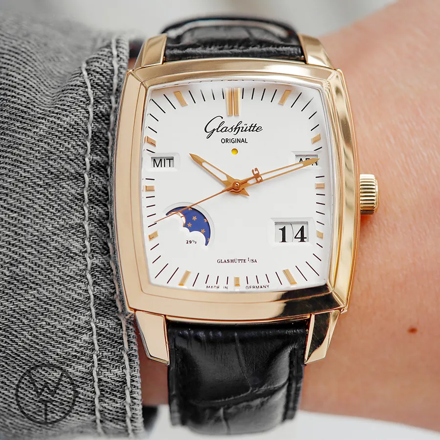 Glashütte Senator 3950515105 39mm Rose gold Silver 1