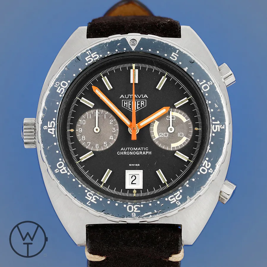 Heuer Autavia 11630 42.5mm Stainless steel Brown