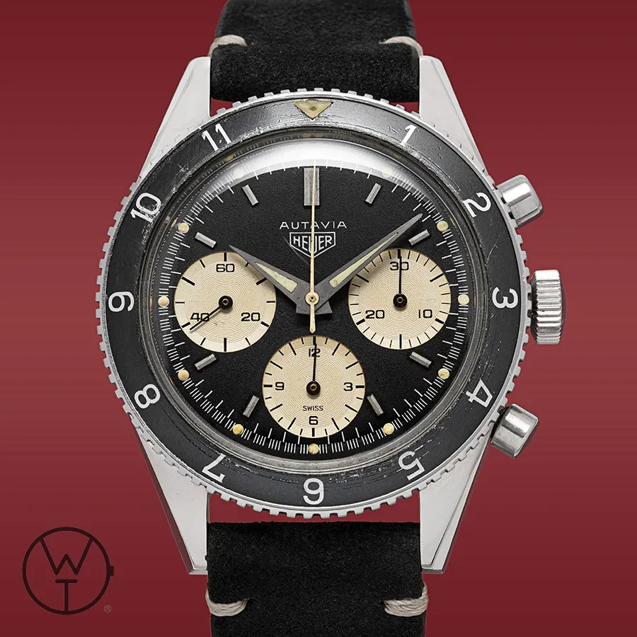 Heuer Autavia 2446 39mm Stainless steel