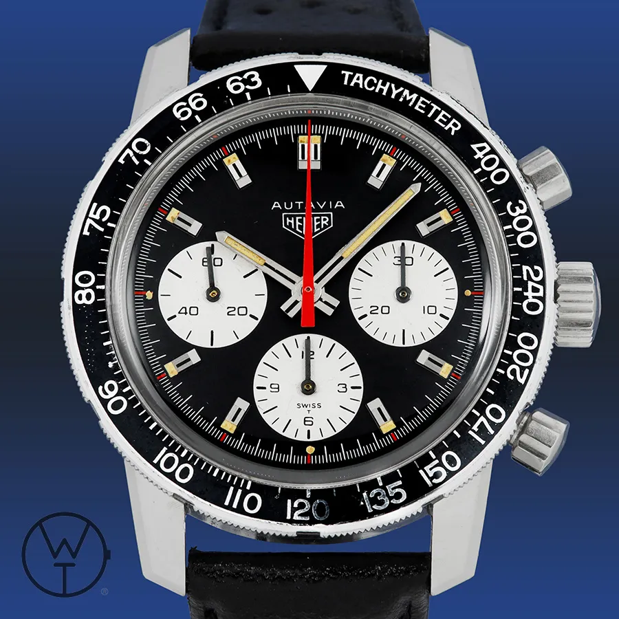 Heuer Autavia 2446C 41mm Stainless steel Black