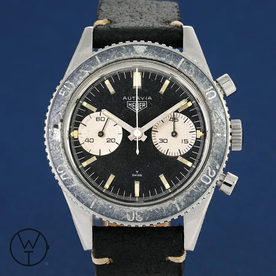 Heuer Autavia 3646 39mm Stainless steel