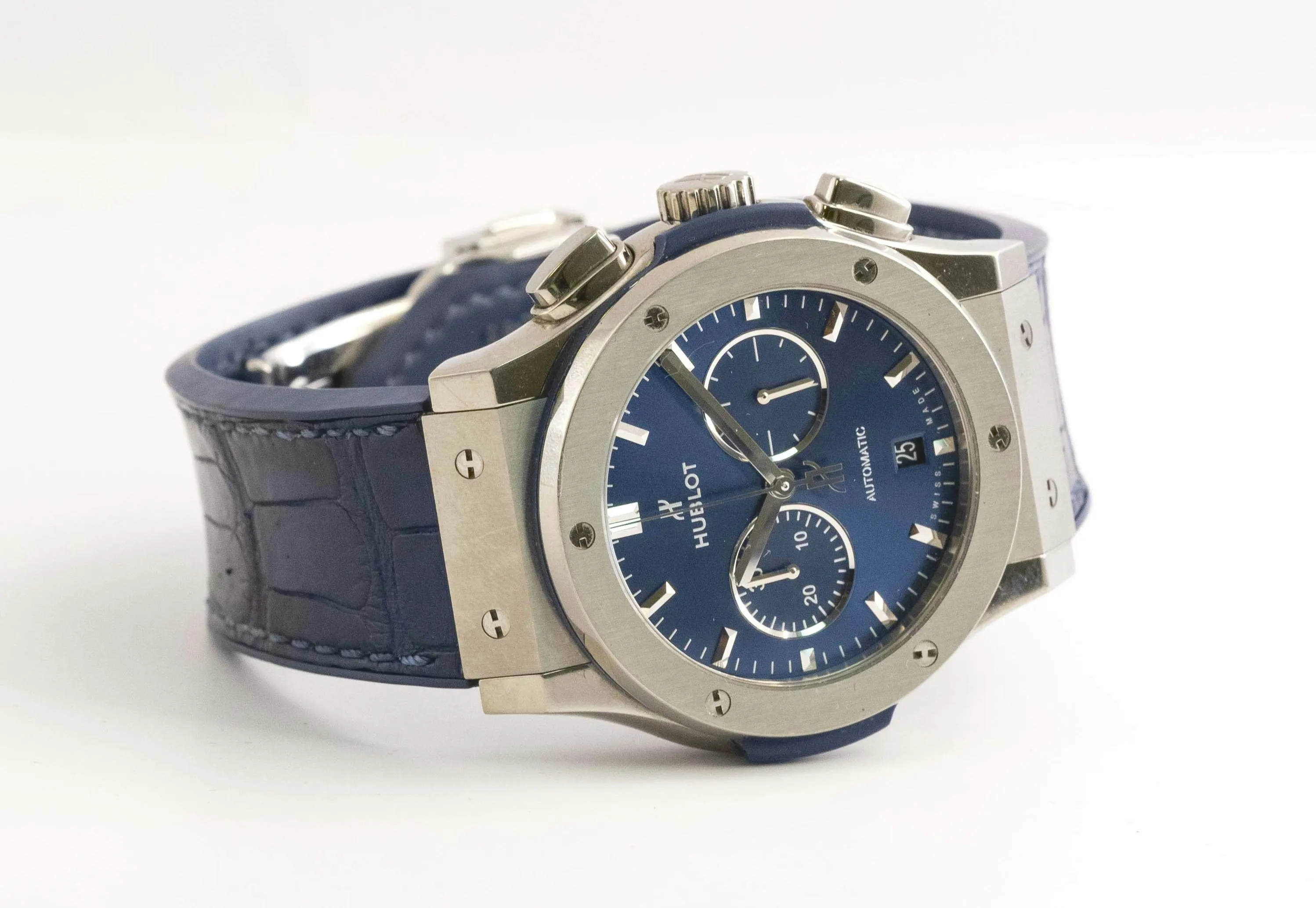 Hublot Classic Fusion Chronograph 541.NX.7170.LR 42mm Titanium Blue 19