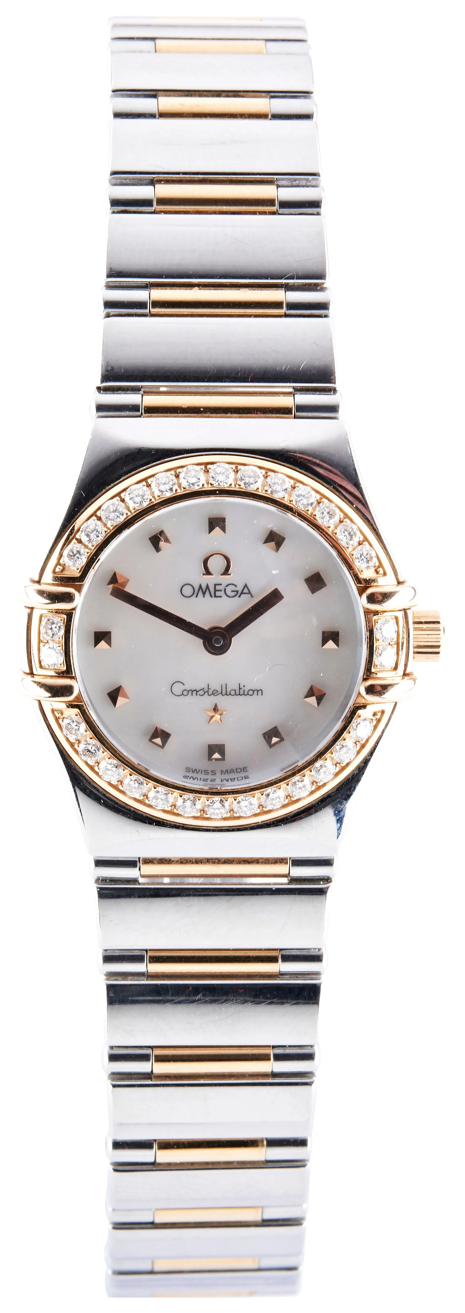 Omega Constellation 1368.71.00 22.5mm Yellow gold, stainless steel and diamond-set Mother of pearl & Diamond