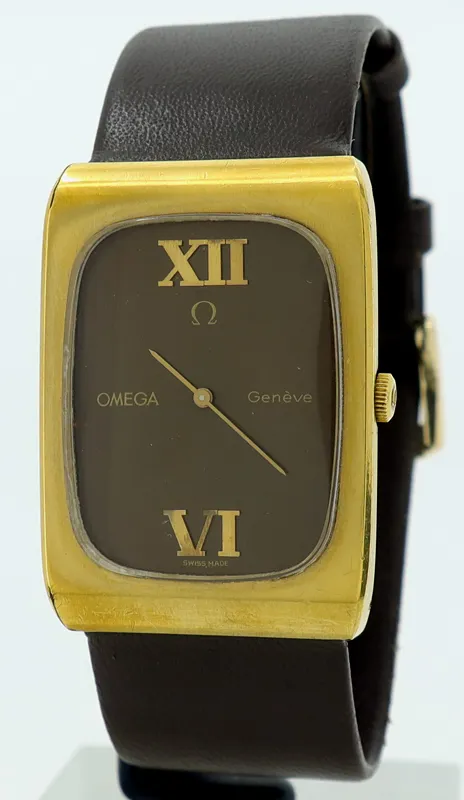Omega Genève ref.111.0116 32mm Yellow gold and stainless steel Brown