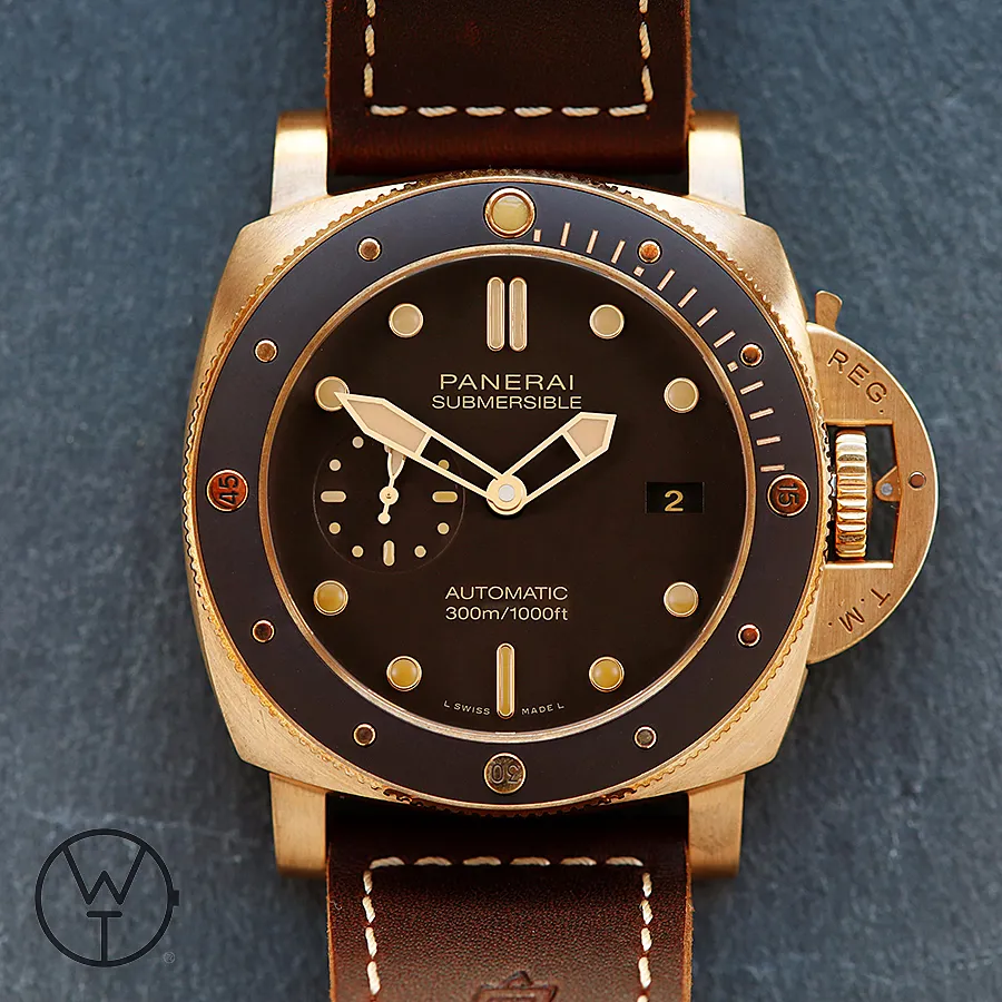 Panerai Submersible PAM 00968 47mm Bronze Brown