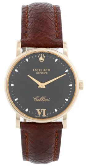 Rolex Cellini 5115 32mm Yellow gold Black