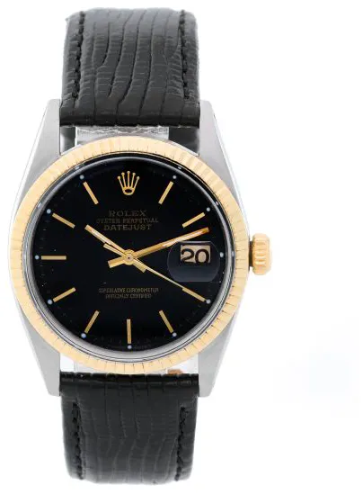 Rolex Datejust 1601 36mm Yellow gold and stainless steel Black