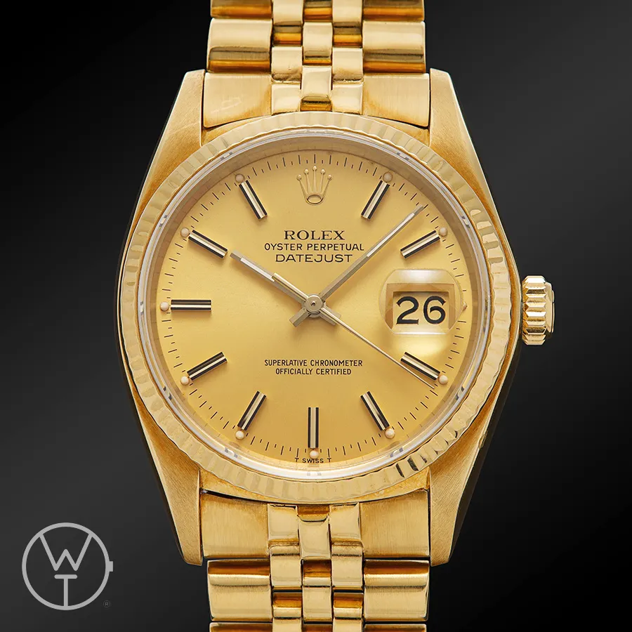 Rolex Datejust 36 16018 36mm Yellow gold Champagne