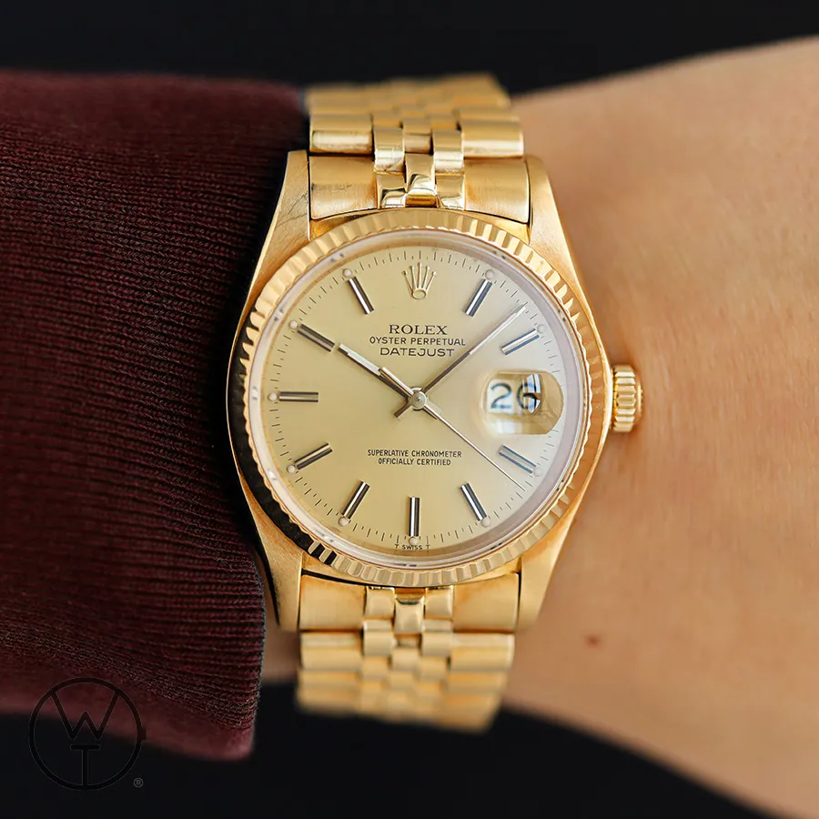 Rolex Datejust 36 16018 36mm Yellow gold Champagne 3