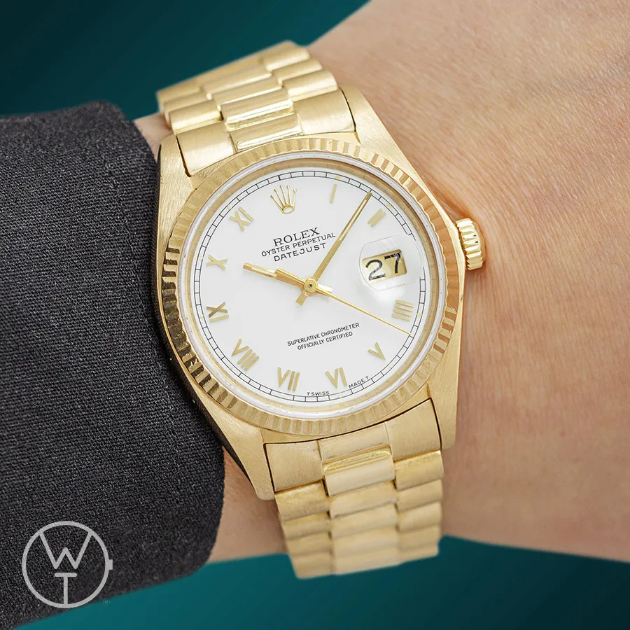 Rolex Datejust 36 16018 36mm Yellow gold White