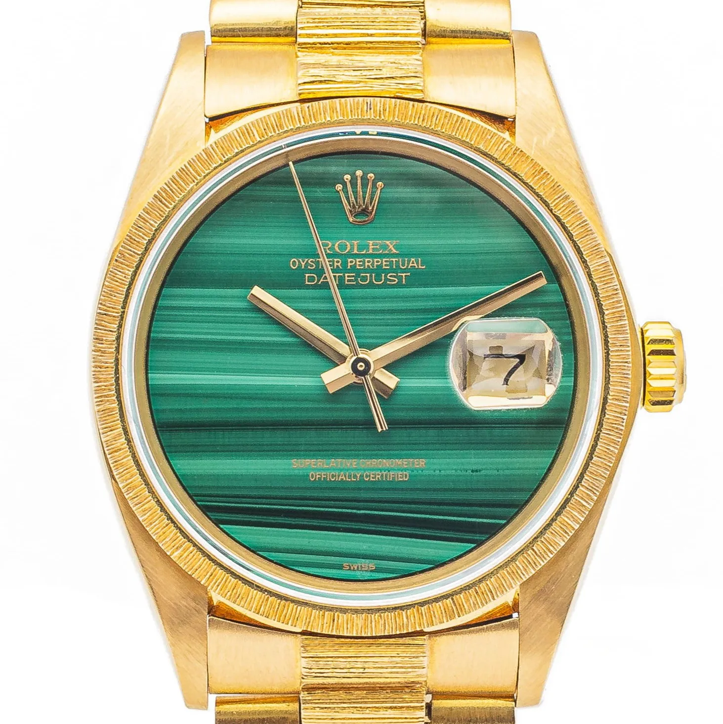 Rolex Datejust 36 16078 Yellow gold Malachite