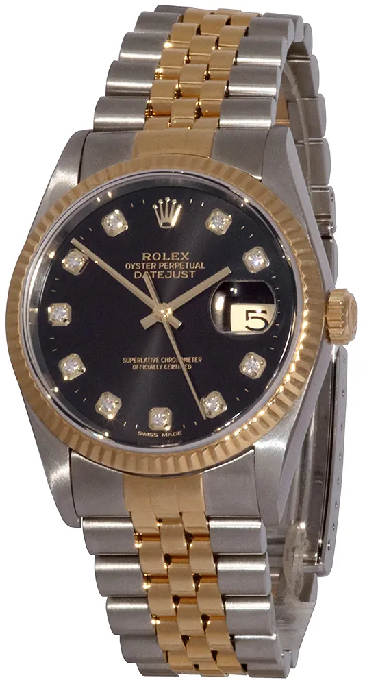 Rolex Datejust 36 16233 36mm Yellow gold and Stainless steel Black 1