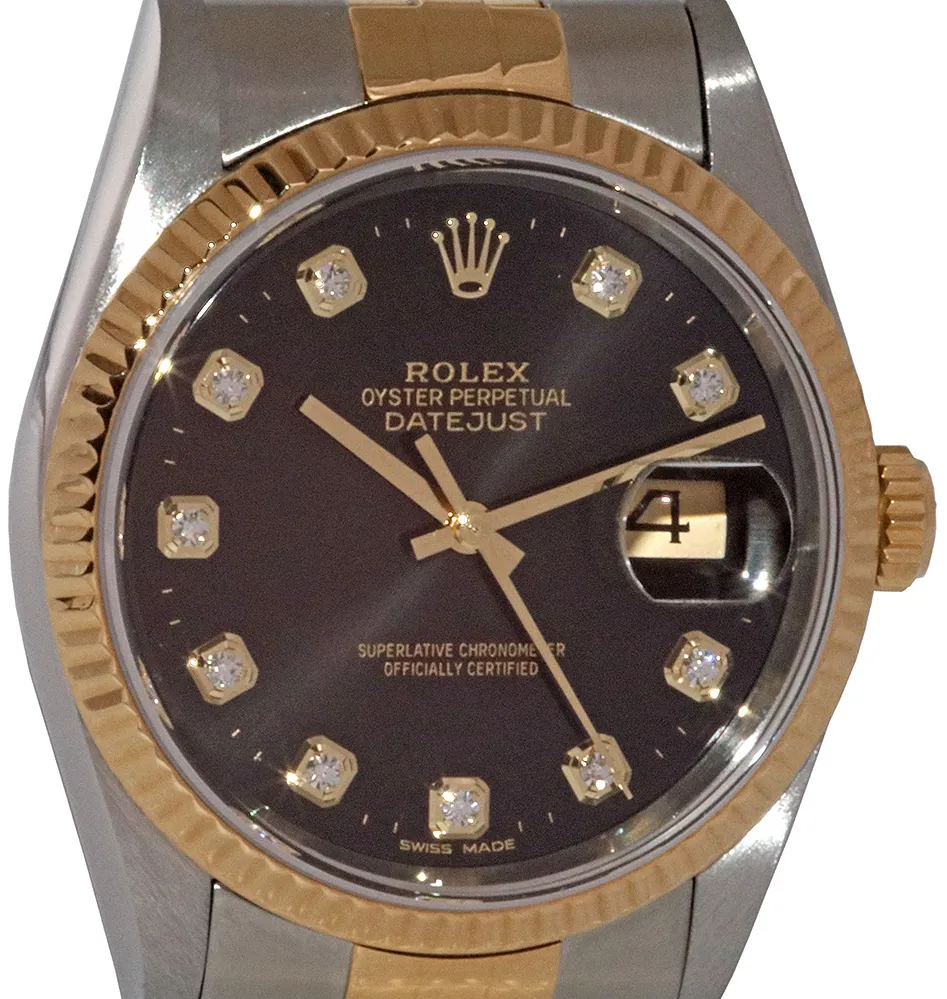 Rolex Datejust 36 16233 36mm Yellow gold and Stainless steel Black 3